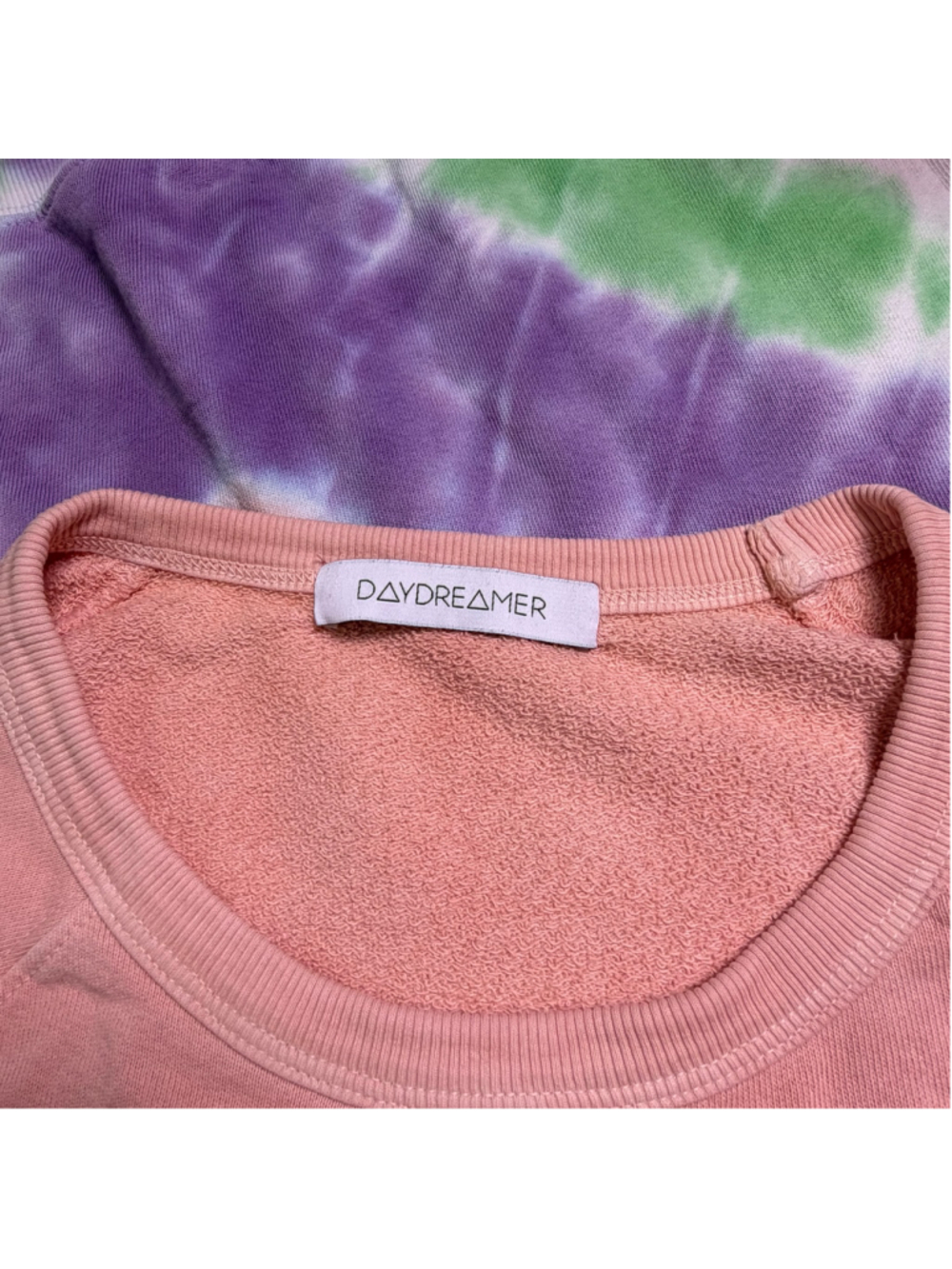 Daydreamer Free People Flying V Varsity Tie Dye Crew Sweatshirt Women’s Size XS - Picture 3 of 8